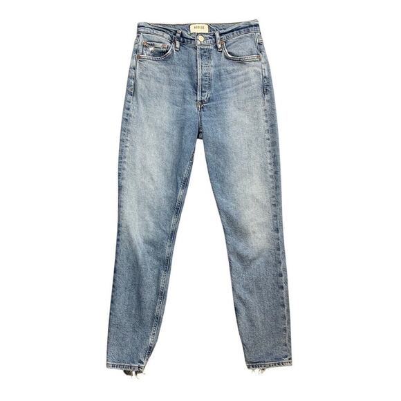 Agolde Jeans Womens 24 Denim Nico High Rise Barrel Leg Distressed Button Fly - Picture 1 of 16